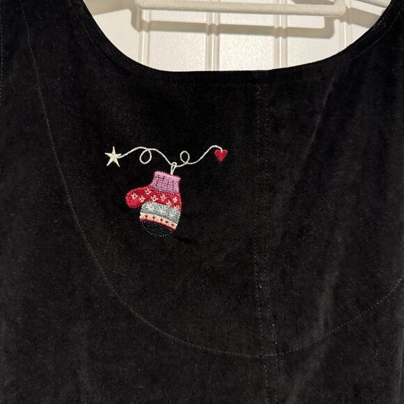 Christopher Banks Jumper Dress Winter Mitten Embroidery Plus Size 16W - Picture 7 of 7